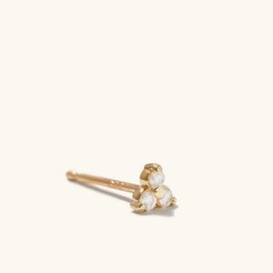 Mejuri Single Mini Lotus Stud 14K Gold